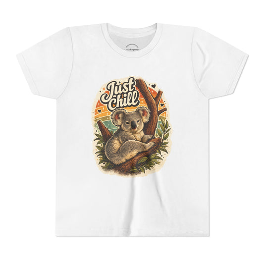 Just Chill Koala Youth Tee — Cute Australian Animal Kids T-Shirt