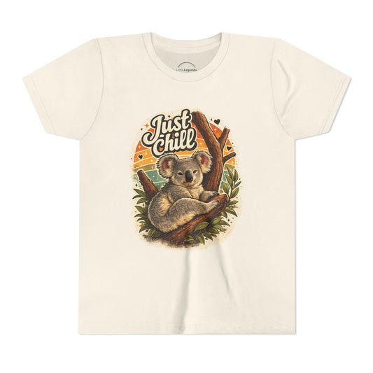 Just Chill Koala Youth Tee — Cute Australian Animal Kids T-Shirt