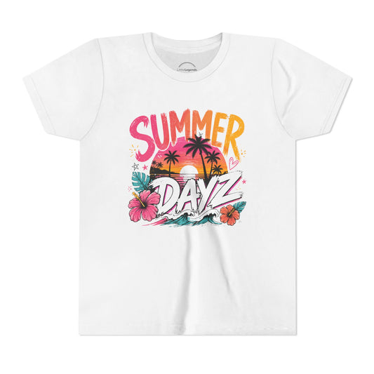 Youth Tee - "Summer Dayz" Tropical Sunset Kids T-Shirt