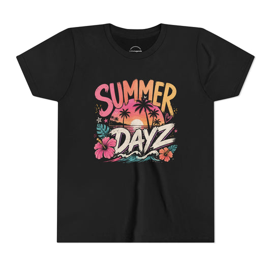 Youth Tee - "Summer Dayz" Tropical Sunset Kids T-Shirt